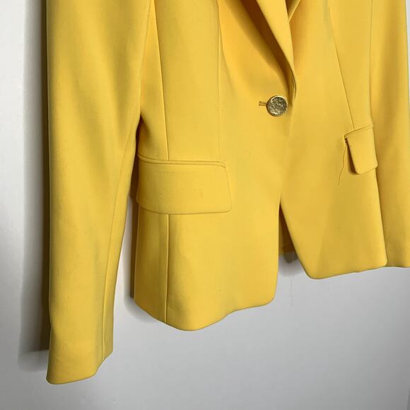 KOBI HALPERIN Dylan One-Button Tailored Jacket In Canary Yellow Womens Size XS - Picture 4 of 15